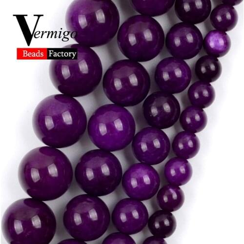 6/8/10/12mm Natural Purple Sugilite Stone Round Beads for Jewelry Making Spacer Loose Beads Diy Bracelets Accessories 15"