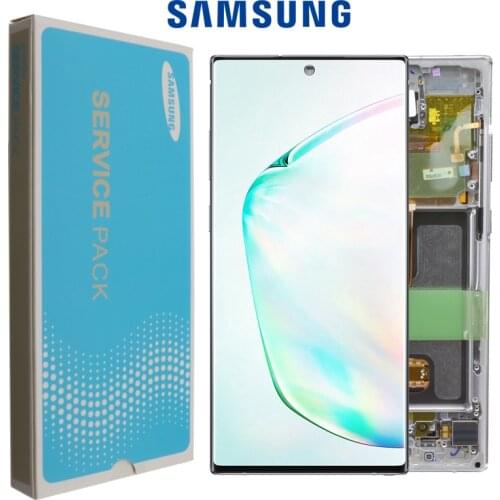 6.8" 100% Original SUPER AMOLED Display For SAMSUNG Galaxy NOTE10+ N975 N975F N9750/DS Display Touch Screen Replacement Parts