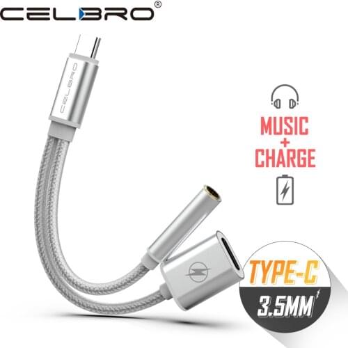 2 in 1 Usb-C to 3.5mm Aux Audio Cable Earphone Jack Adapter Usb Type C Aux for Huawei P30 Mate 20 30 Oneplus 7 pro Xiaomi Mi 9 8