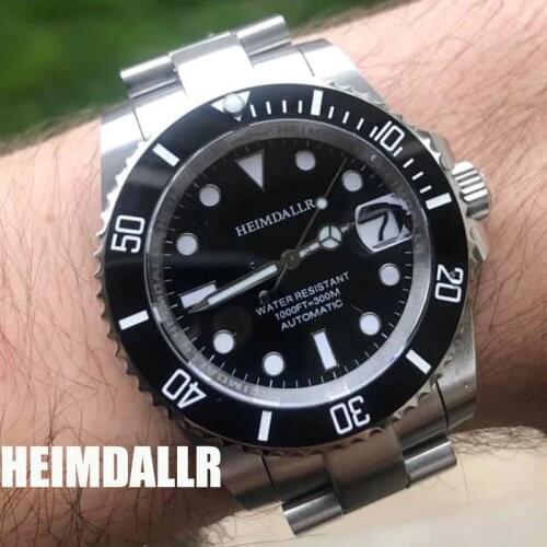 Heimdallr Automatic Diving Watch Sapphire Stainless Steel 300M Water Resistance Japan NH35A Mechanical Movement Mens Relogio