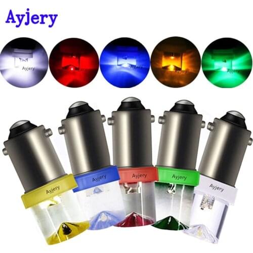 AYJERY 10 PCS White Blue Amber Green Red BA9S T4W T11 1 LED LED Car Lights Mix Colors 12V DC Led Bulb Auto Vehicle Reverse Light