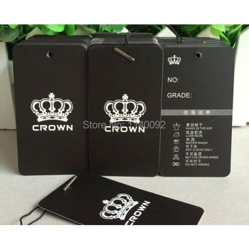 Free shipping 500 pcs a lot customized clothing paper hang tag/printed labels/garment printed tags/trademark/dress swing tags