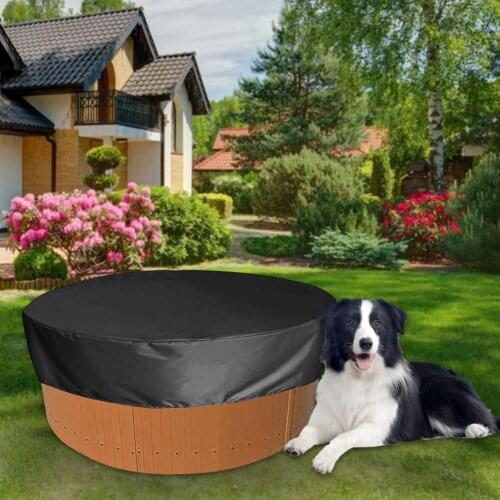 Swimming Pool Cover Rainproof Dust Cover Foldable Pool Covers Kiddie Pool Dust Cover For Pet Bath Pool Swimming Pool Accessories