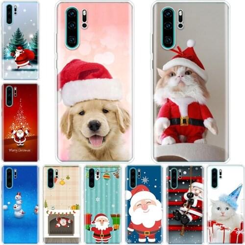 Merry Christmas happy New Year Cat Phone Case For Huawei Honor 20 10 9 9X 8A 8S 8X 7X 7A Lite Pro 10I20I Y5 Y6 Y7 Y8 Y9 V20 V30