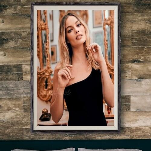 E436 Margot Robbie Sexy Model Movie Star Wall Silk Cloth Poster Art Home Decoration Gift