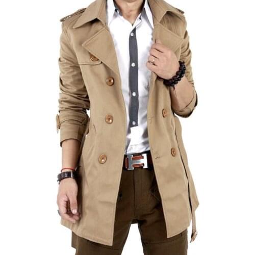 EFKGH Men's Classic Trench Coats