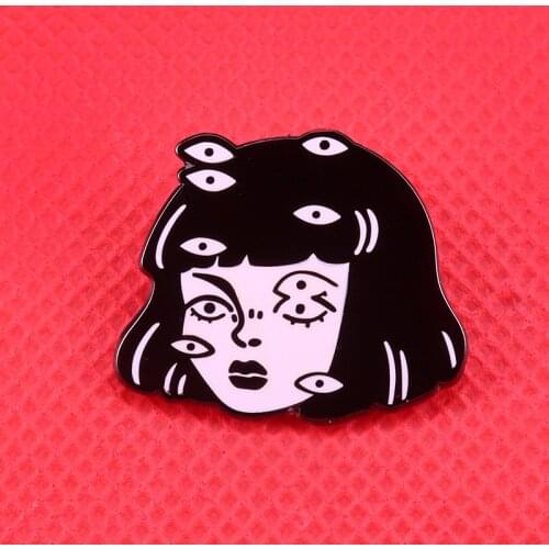 Eyes enamel pin Junji Itos illustrations horror art collection