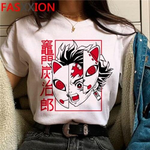Demon Slaye Kimetsu No Yaiba tshirt top tees male vintage streetwear couple clothes top tees kawaii vintage