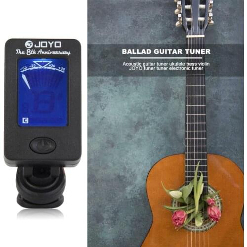 JOYO JT-01 Mini Bass Guitar Clip-on Tuner Violin Ukulele Folk Guitar Portable Electronic Tuners Guitar Parts Accessories