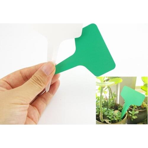 100X PVC greenhouse Plant T tags Labels Flower Pots Plastic Markers Sign Waterproof herbs plant Garden Tools supplies