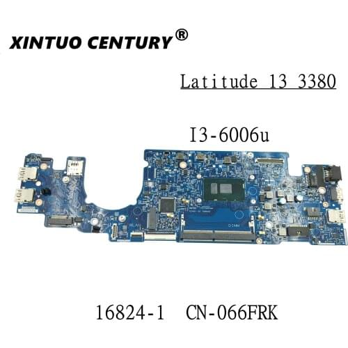 Laptop Mainboard CN-066FRK 66FRK 066FRK For Dell Latitude 13 3380 Motherboard System Board 2GHz i3 CPU Tested Working