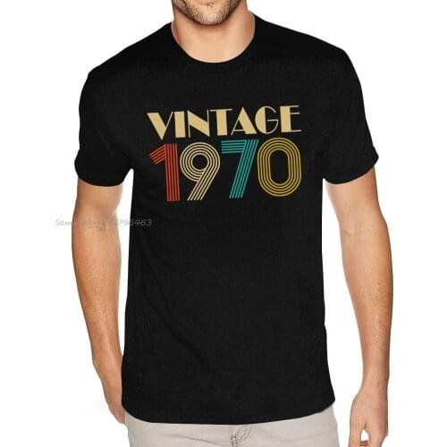Cool Vintage 1970 50th Birthday Classic T Shirt for Men Fashion Short Sleeved Man T Shirt Summer tees Vintage Looking Clothing
