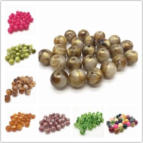 New 10pcs 14mm of Acrylic Beads Earrings Necklace Accessories Beads For Jewelry Making DIY Jewelry Findings