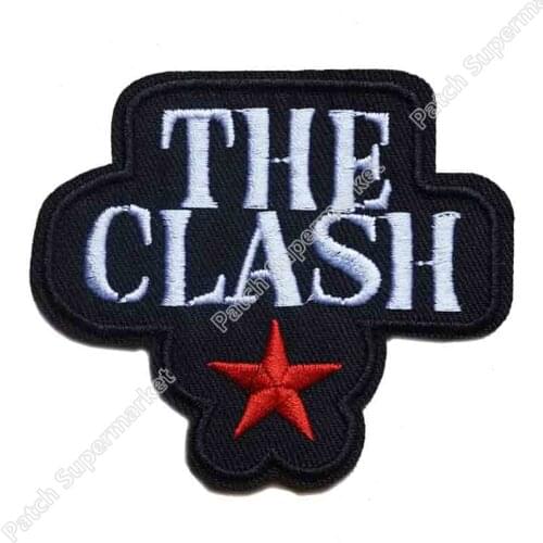 THE CLASH Star Logo Embroidered NEW IRON ON and SEW ON Cool Heavy metal Rock Punk Badge Custom design patch available