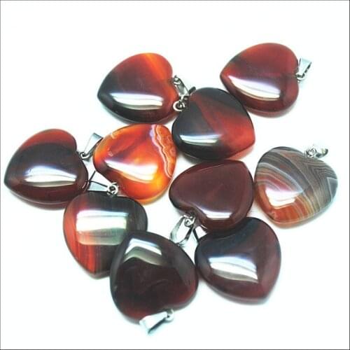 5pcs nature rhodorite stone pendants heart shapes size 20mm lapis lazuli laboradorite stone carnelian
