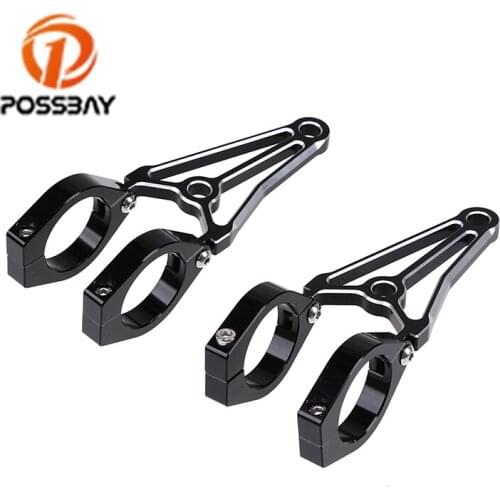 POSSBAY 39mm Motorcycle Headlight Mount Bracket Fork Head Light Lamp Holder for Harley Honda Kawasaki Suzuki Yamaha Ducati