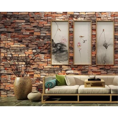 Beibehang Retro embossed wallpaper brick wall modern white 3d effect brick wallpaper home decoration background 3d wallpaper