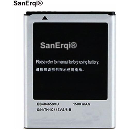 SanErqi 10pcs Battery EB484659VU For Samsung GALAXY W T759 i8150 S8600 S5820 I8350 I519 X Cover S5690 1500mAh