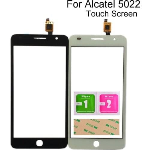 Touch Screen Sensor For Alcatel One Touch Pop Star 3G OT5022 5022 5022X 5022D Digitizer Panel Sensor Touch Tools 3M Glue Wipes