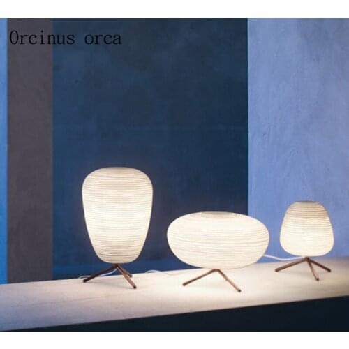 The Nordic minimalist modern living room lamp glass bedroom bedside lamp creative decoration table lamp free shipping