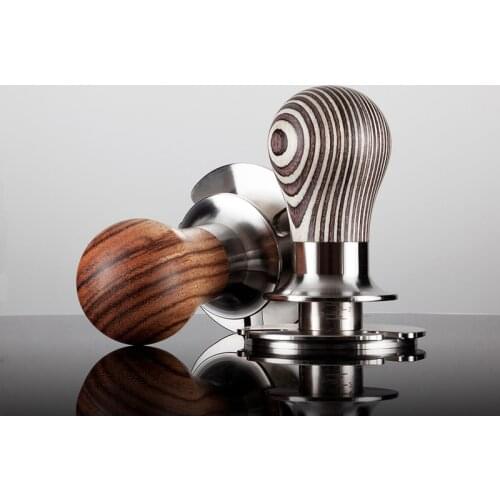 58mm Adjustable Constant Pressure Coffee Tamper Barista Stainless Steel/Wooden Handle Fixed Force Powder Hammer Coffee Tool