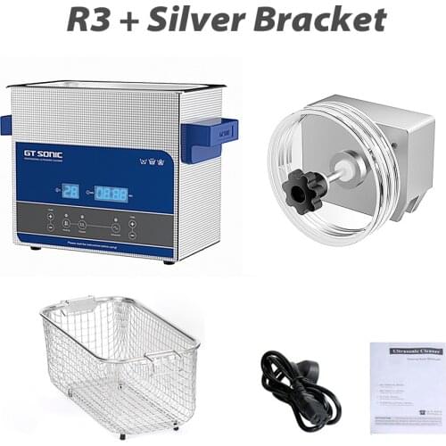 GTSONIC Digital Ultrasonic Cleaner Bath 3L 100W 99Min Timer Heating Degas Jewelry Glasses PCB Tools Automobile Metal Parts R3
