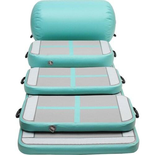 Free Shipping With Pump A Set (6 Pieces) Inflatable Gym Airtrack Tumbling Yoga Mat Air Trampoline Track For Children