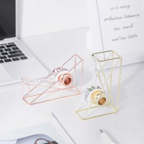 High quality rose gold Tape Cutter Washi Tape Storage Organizer Cutter Stationery Office Tape Dispenser Office Supplies