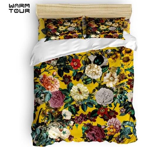 WARMTOUR Duvet CoverExotic Garden V Duvet Cover Set 4 Piece Bedding Set For Beds DHL Shipping Method