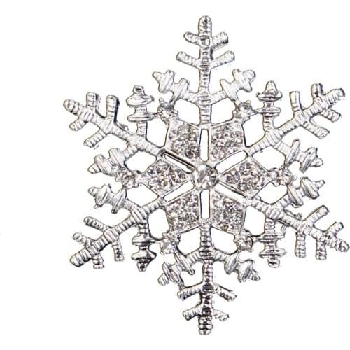 I-Remiel Fashion Jewelry New Rhinestone Brooches Christmas Snowflake Brooch Pin Badge Women Shirt Collar Accessories