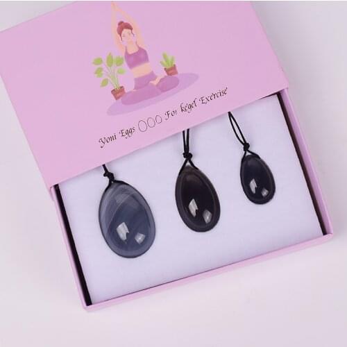 Yoni Egg Natural Gemstone Agate Drill Eggs Set Mineral Quartz Healing Massage Ball Jade Kegel Exercise Pelvic Floor Muscle