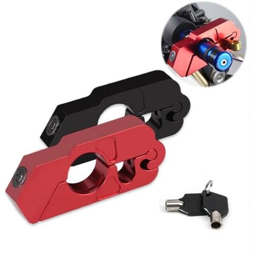 CNC Motorcycle handlebar lock Brake lever Throttle Grip Security Lock Dirt bike Scooter handle safety Lock anti Theft Protection