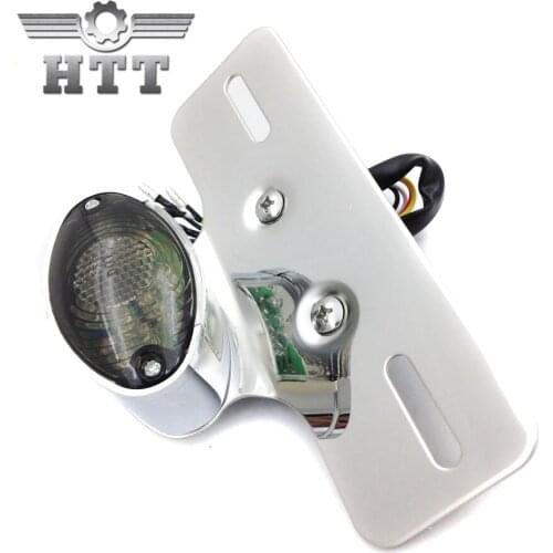 Aftermarket motorcycle parts Motorcycle Custom Cat Eye Tail Light License Plate Holder Relocator For Harley-Davidson CHROEMD