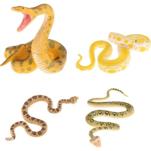 Snakes Python Animal Model Figure Realistic Snake Prank Props Toy Kids