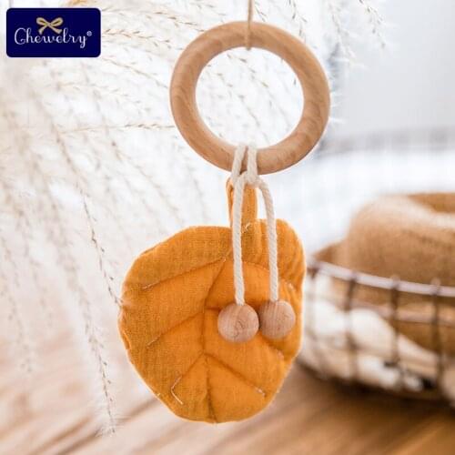 1Pc Baby Toys Baby Bibs Waterproof Turtle Leaf Beech Wooden Ring Beads Baby Eating Accessory Baby Teether Stuff For Kids Goods