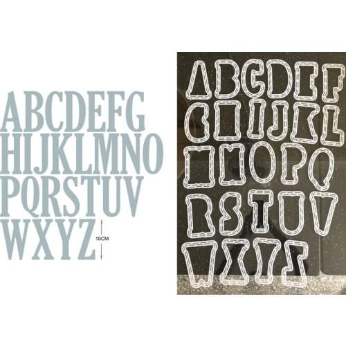 13cm Plastic Stencil&Large A-Z Alphabet 10cm Big Metal Cutting Dies Scrapbooking Album Paper DIY Cards Crafts Dies Cut New 2019