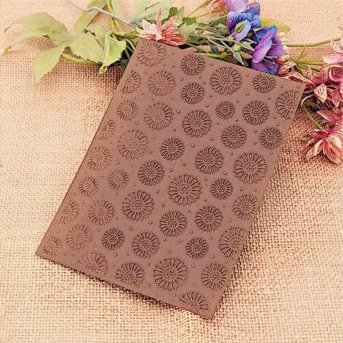 15x15 Daisy Flowers Embossing Folders Plastic Halloween Scrapbooking DIY Template Fondant Cake Photo Album Christmas Card Making