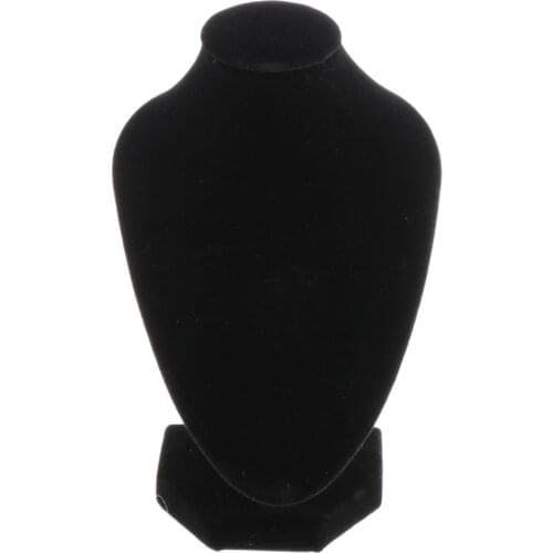 2 Pieces / Private Store Black Velvet Necklace Bust Jewelry Pendant Rack Display