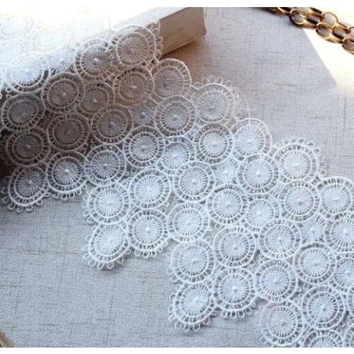 5Yards Per Lot 11 CM Width Water Soluble Lace Trim Sewing Floral Lace Fabric Trims