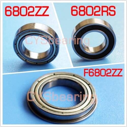 6802ZZ 6802RS 15X24X5MM Thin Wall Metal Shielded Rubber Sealed Bearing Ball Bearings
