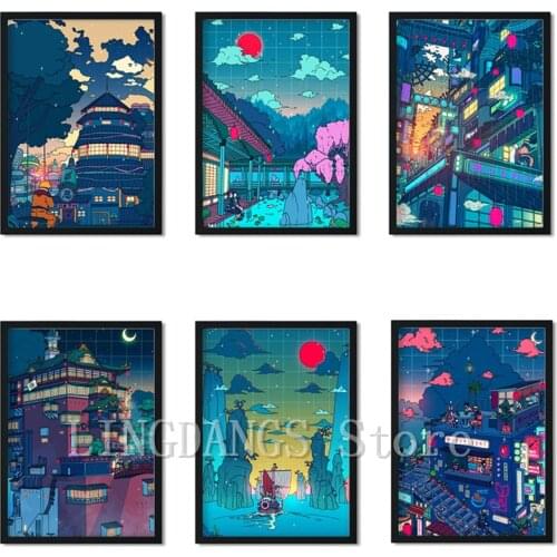 5D DIY Diamond Painting Japan Anime Various Types Of Anime Diamond Mosaic Cartoon Embroidery Cross Stitch Set Kids Room Decor