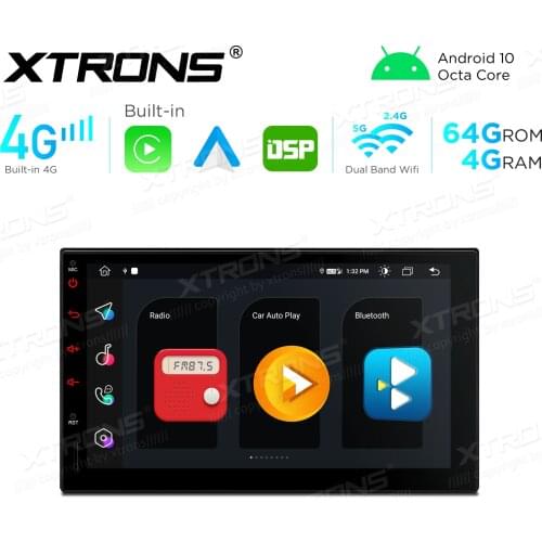 7" Android 10.0 OS 2 Din Car Multimedia System Player Two Din Car GPS Double Din Car Radio with Wired Android Auto Function