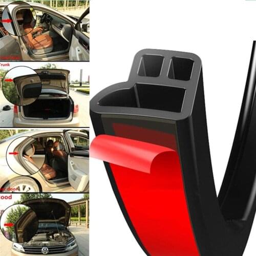 Car Door Seal Strips Auto Soundproofing Sealing Rubber Stickers Cars Seals Sound Insulation Universal Interior Auto Accessories