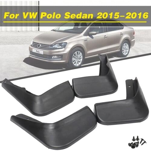4Pcs Car Mudflaps Front Rear Mud Flaps Mudguards Splash Guards Fender Flares For VW Polo Sedan 2015-2016 Accessories Styling