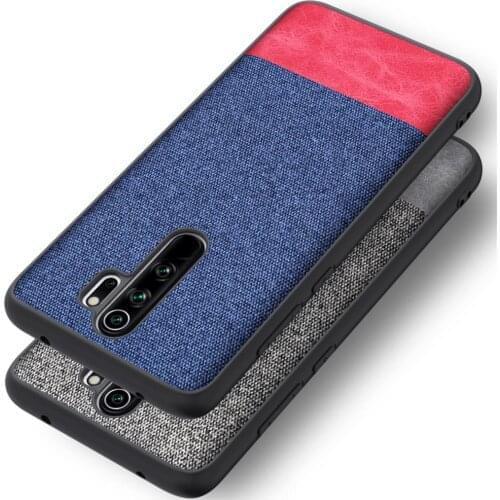 For Xiaomi Redmi Note 8 Pro Case Soft Silicone edge+Hard Cloth texture Skin protective Back Cover Case for xiaomi redmi note 8