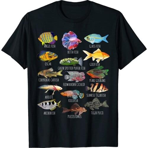 Fishkeeping Fish Species Biology Types Of Aquarium Fish T-Shirt