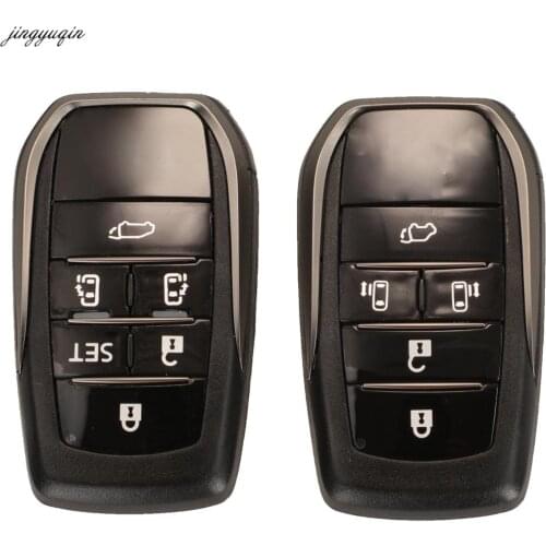 Jingyuqin Remote Car Key Case Shell For Toyota Alphard VELLFIRE NOAH Previa 30 Series 5/6 Buttons