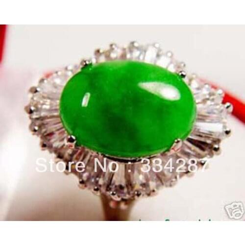 Beautiful rare green Jades ring 7 8 9