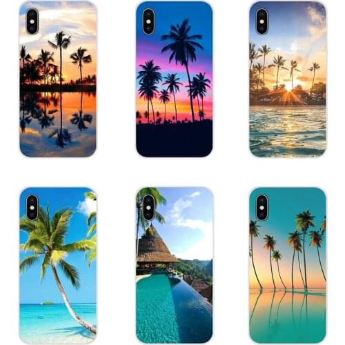 Summer Beach Scene at Sunset on sea Palm TPU Cases For Huawei Nova 2 3 2i 3i Y6 Y7 Y9 Prime Pro GR3 GR5 2017 2018 2019 Y5II Y6II