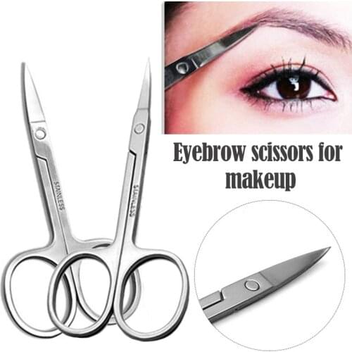Stainless Steel Small Nail Scissor Eyebrow Nose Hair Cutter Manicure Facial Cuticle Trimming Tweezer Pedicure Makeup Beauty Tool